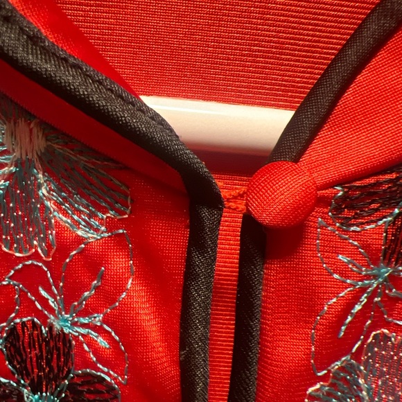 JCPenny Vintage Japanese Inspired Red Misses Medium  Robe - Picture 14 of 15